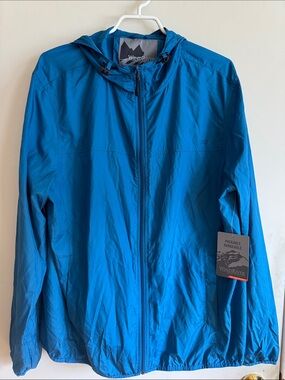 WindRiver Hyper-Dri lightweight Blue Hooded water repellent Windbreaker